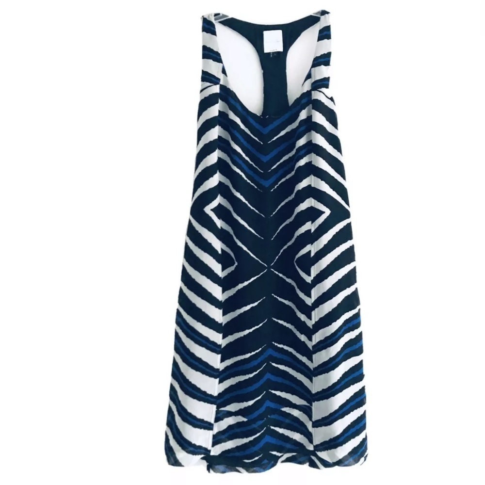 Nicole Miller | Studio Womens Silk Striped Tunic Dress Size L
